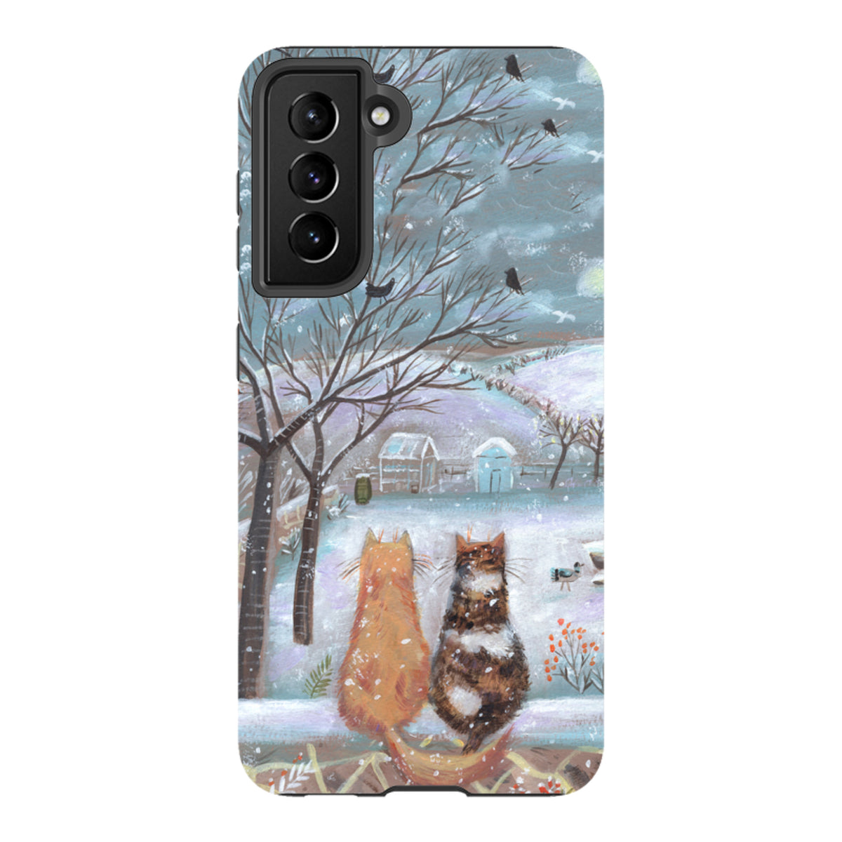 Samsung Tough Case - Winter Cottage Cats By Mary Stubberfield