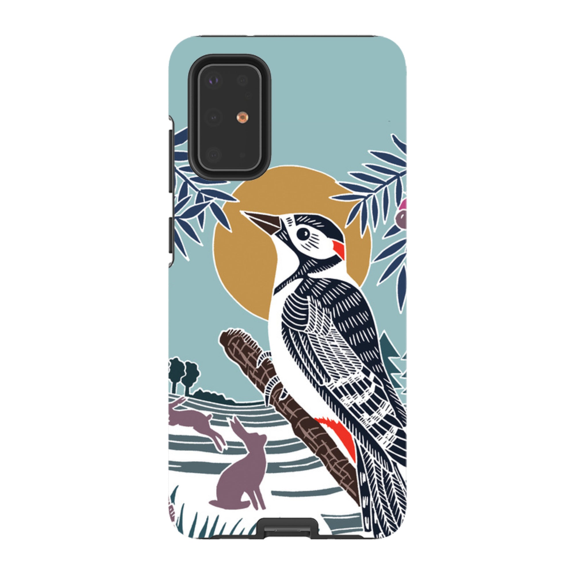 Samsung Tough Case - Woodpecker Brown By Kate Heiss
