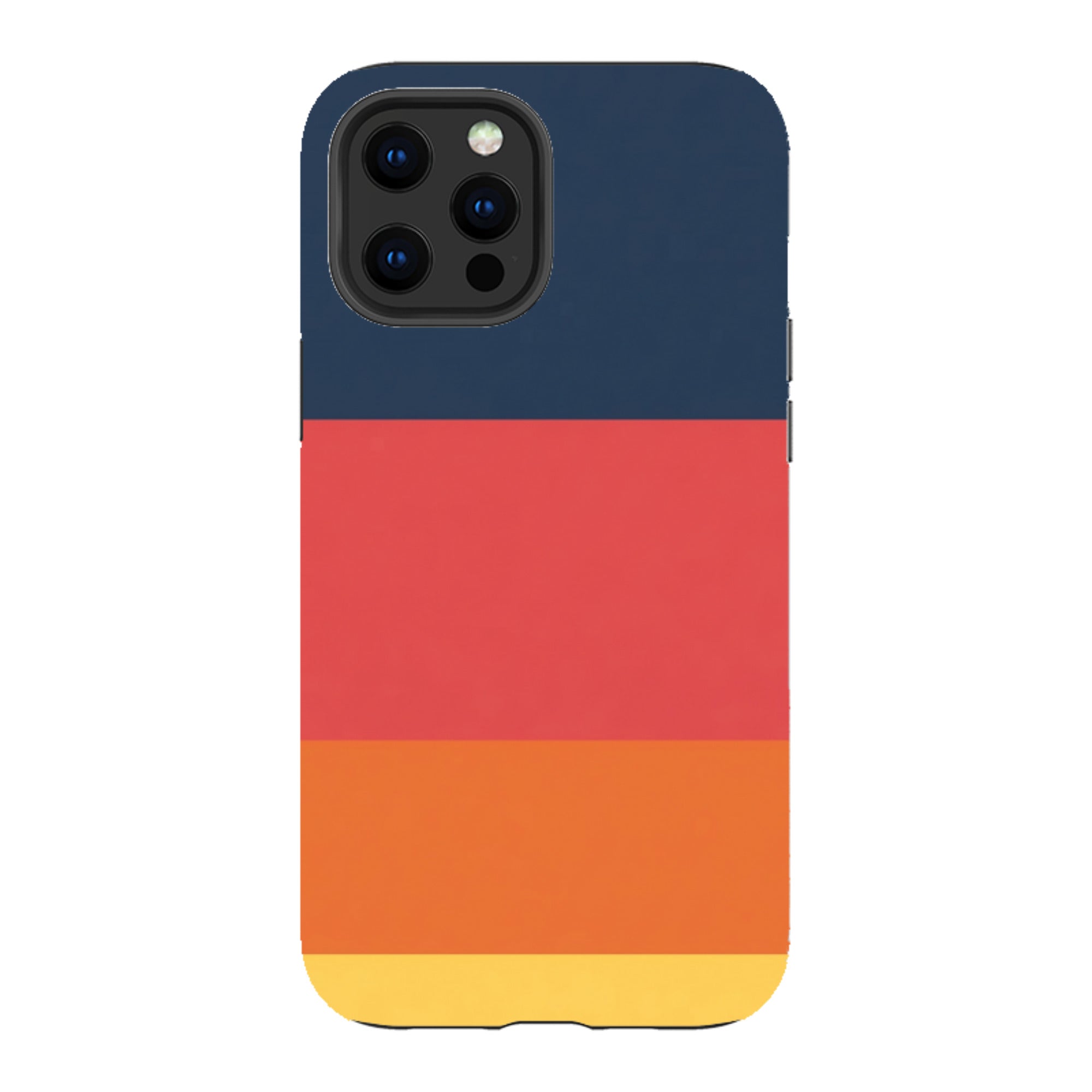 iPhone Tough Case - Navy Blue & Orange Gingham