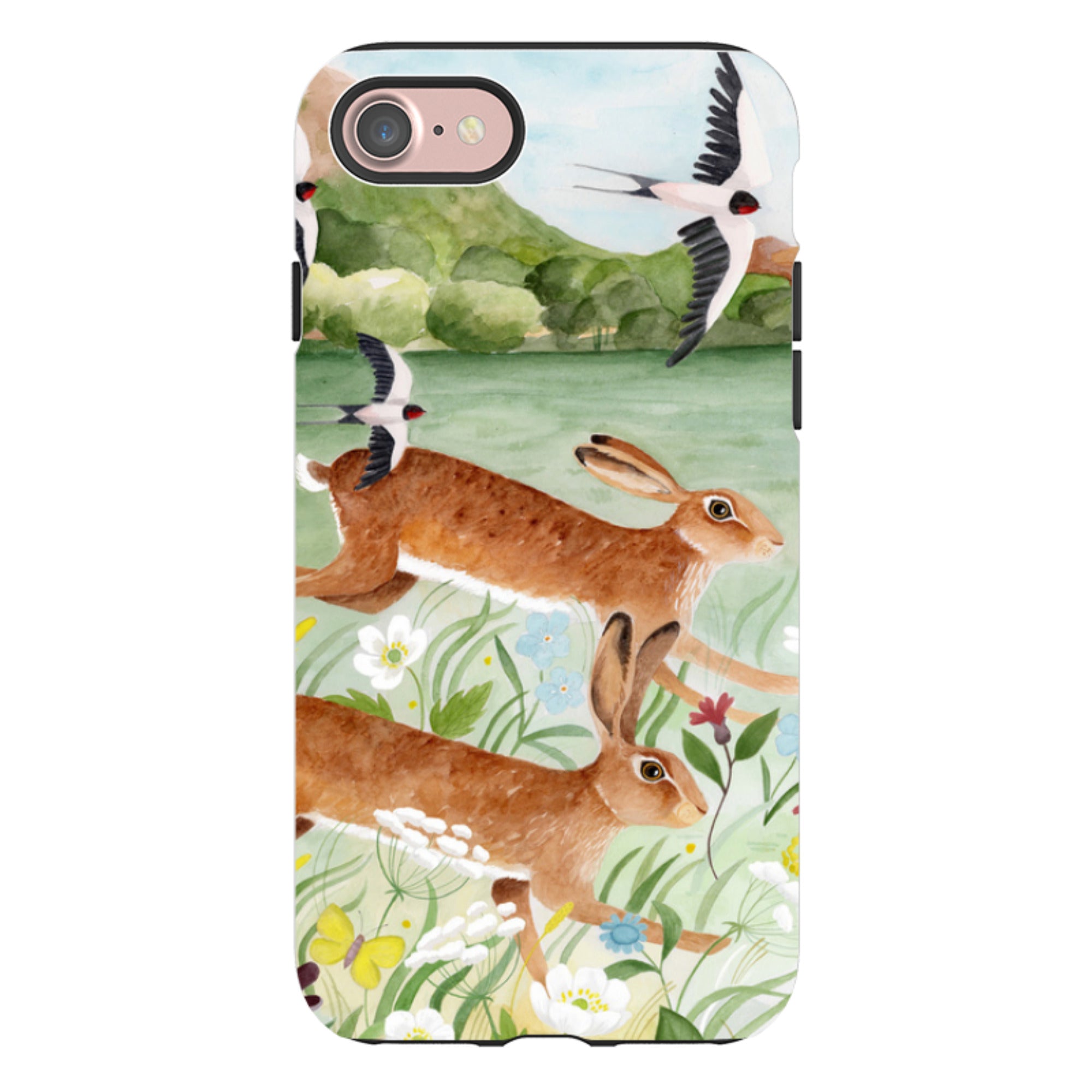 iPhone Tough Case - Hares By Bex Parkin