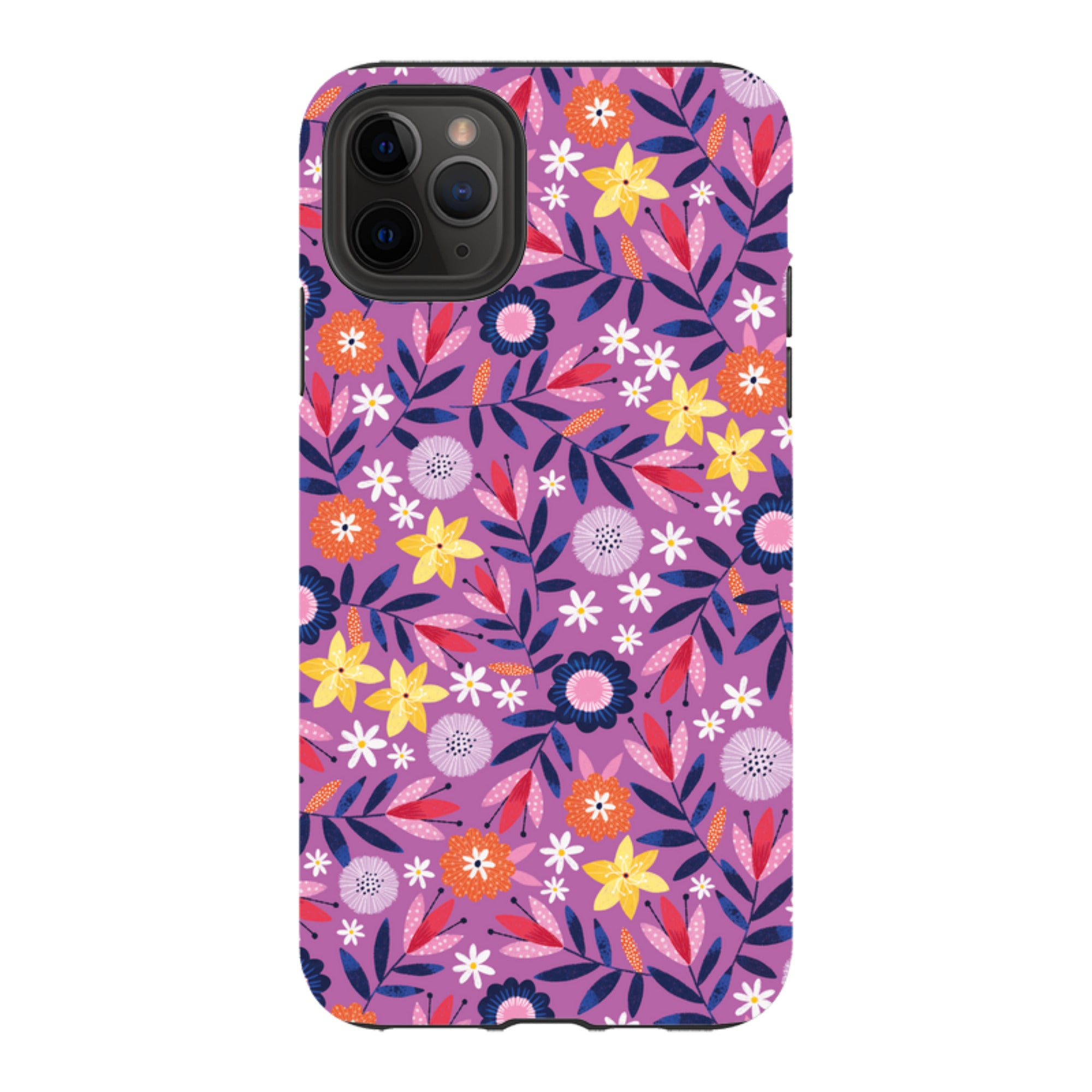 iPhone Tough Case - Scattered Flowers I By Ali Brookes