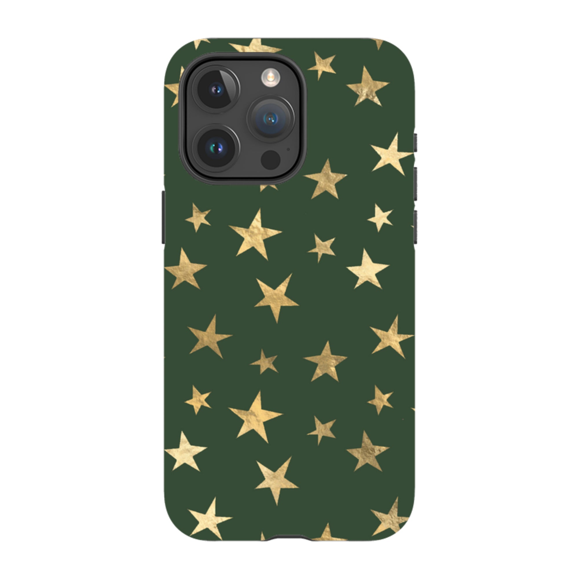 iPhone Tough Case - Green and Gold Stars