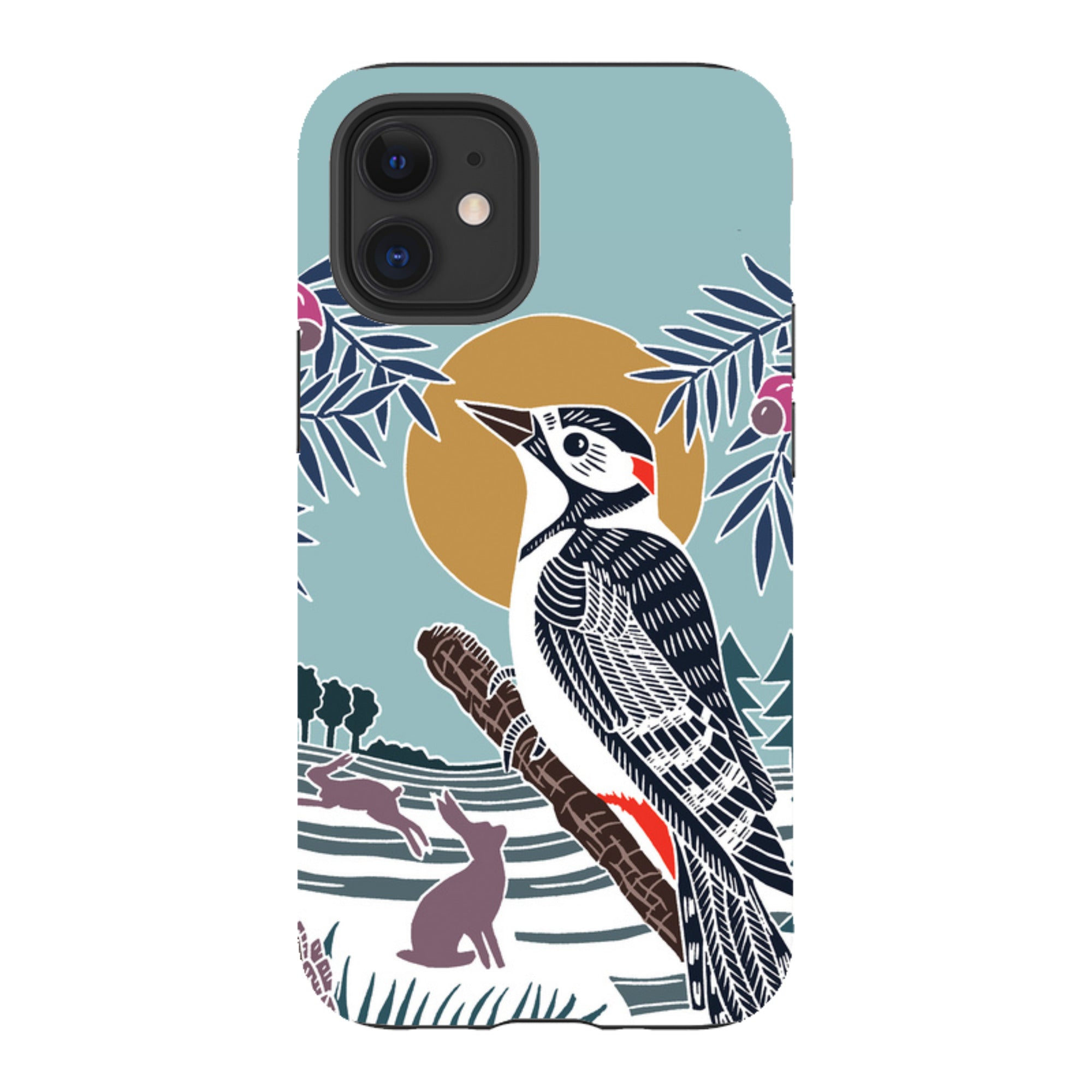 iPhone Tough Case - Woodpecker Brown By Kate Heiss