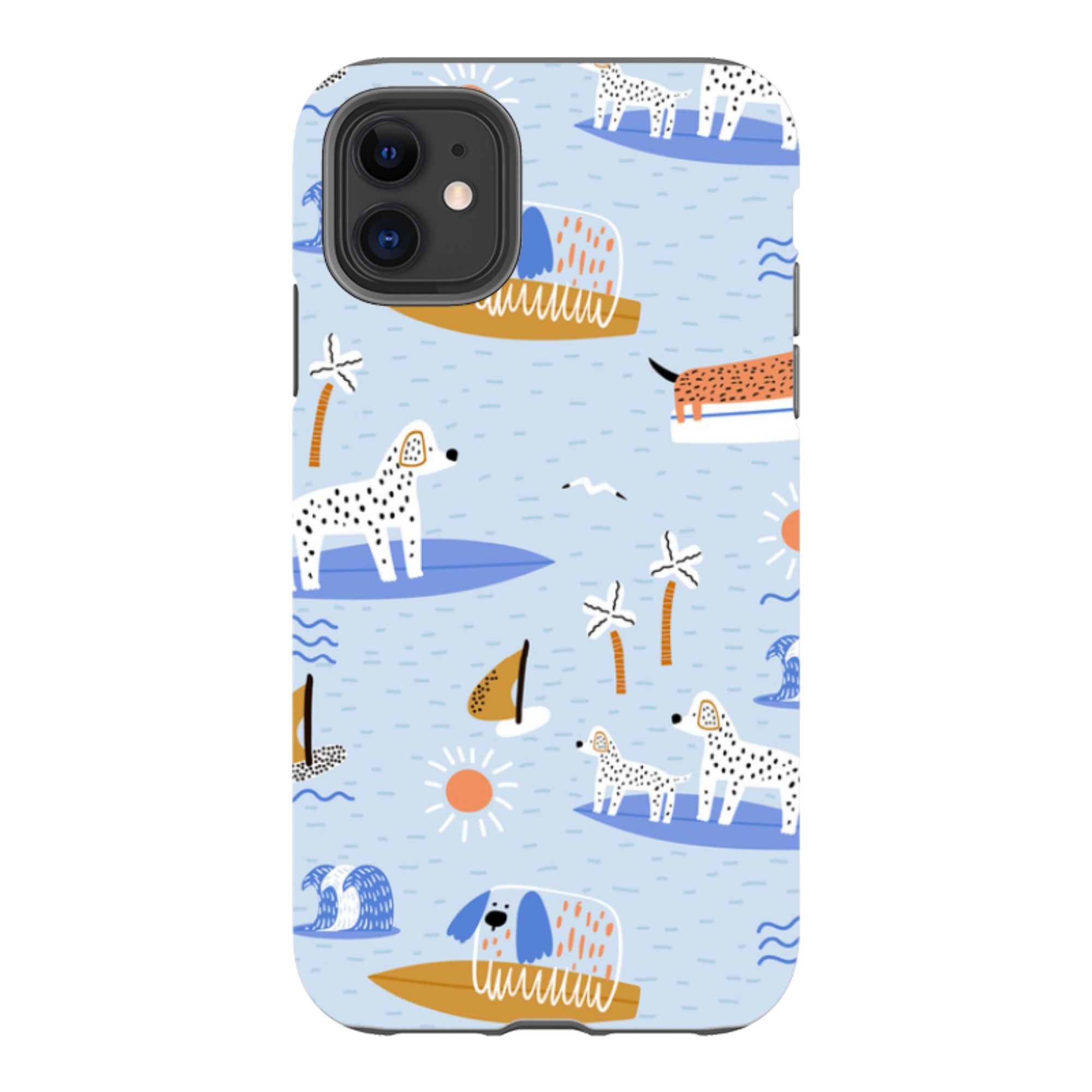 iPhone Tough Case - Surfing Dogs