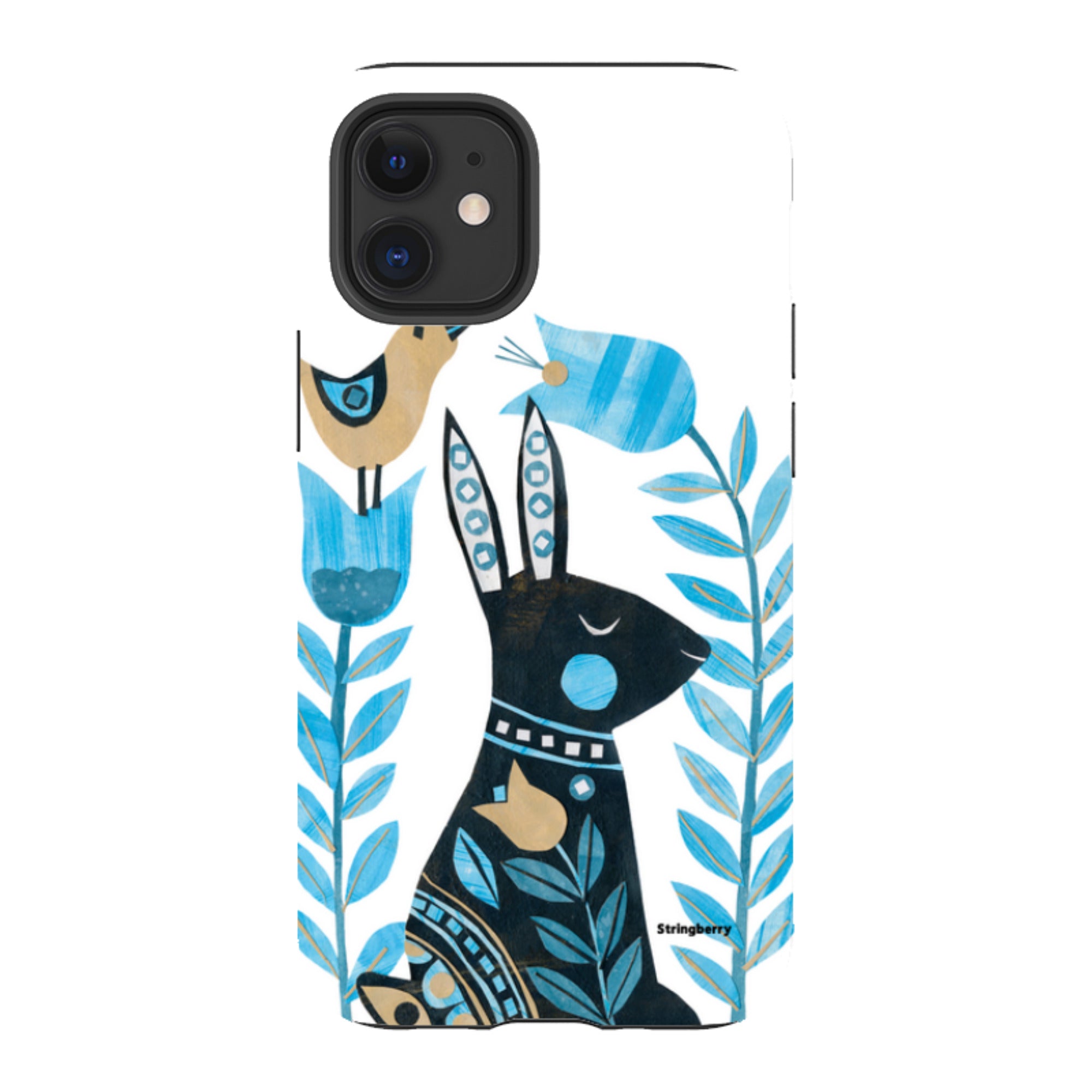 iPhone Tough Case - Folk Rabbit By Tracey English