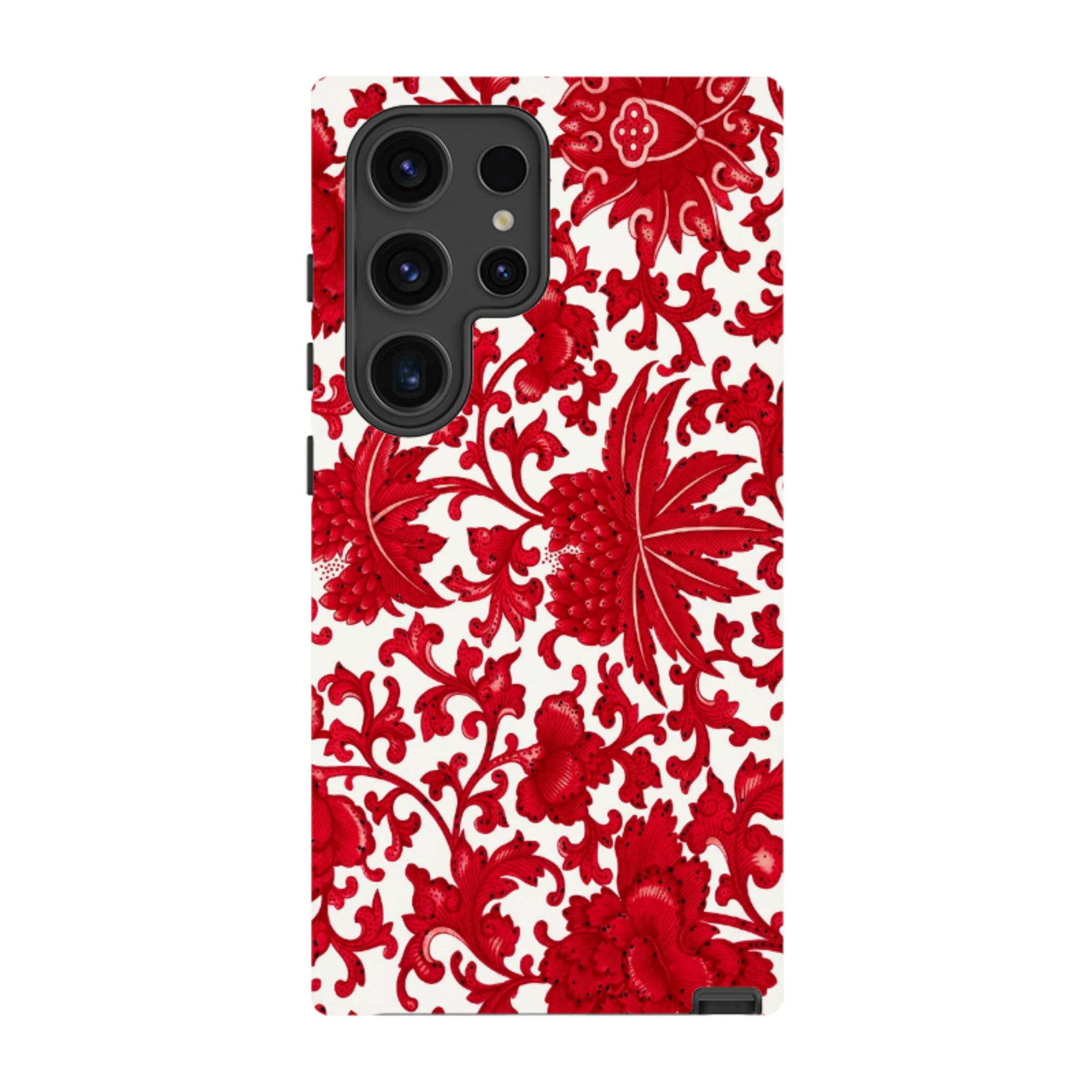 Samsung Tough Case - Red Chinoiserie Floral
