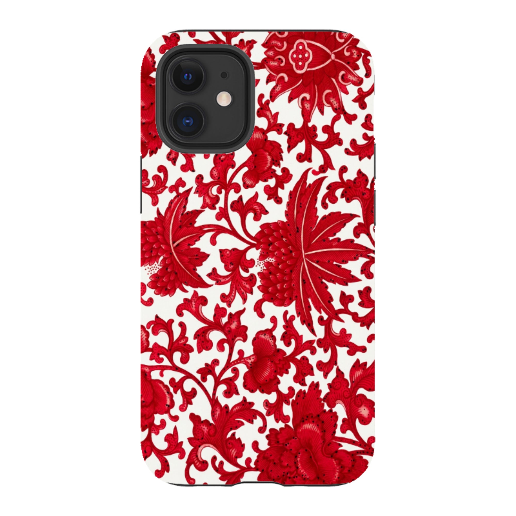 iPhone Tough Case - Red Chinoiserie Floral