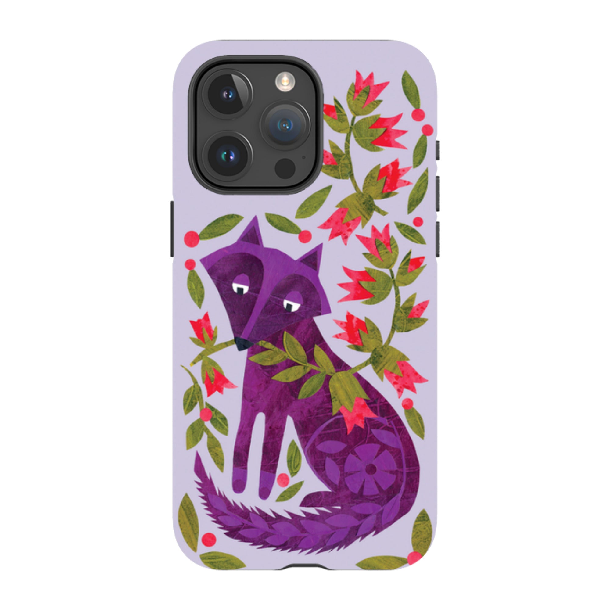 iPhone Tough Case - Purple Foxie By Tracey English