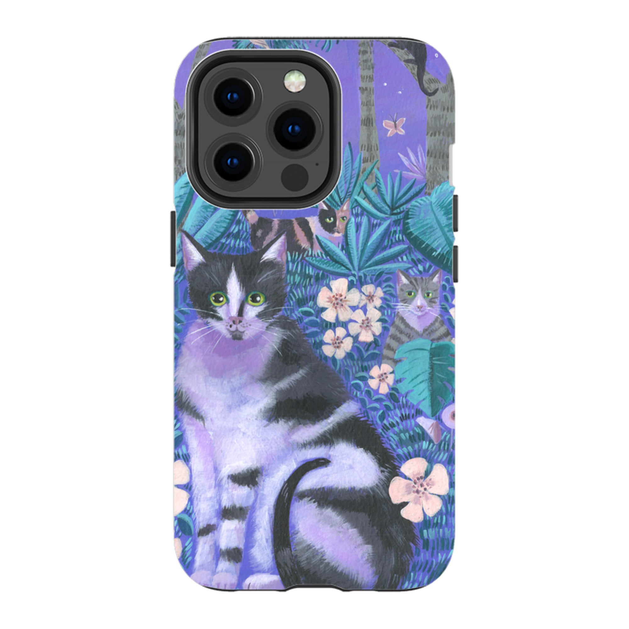 iPhone Tough Case - Night Cats 2 By Mary Stubberfield