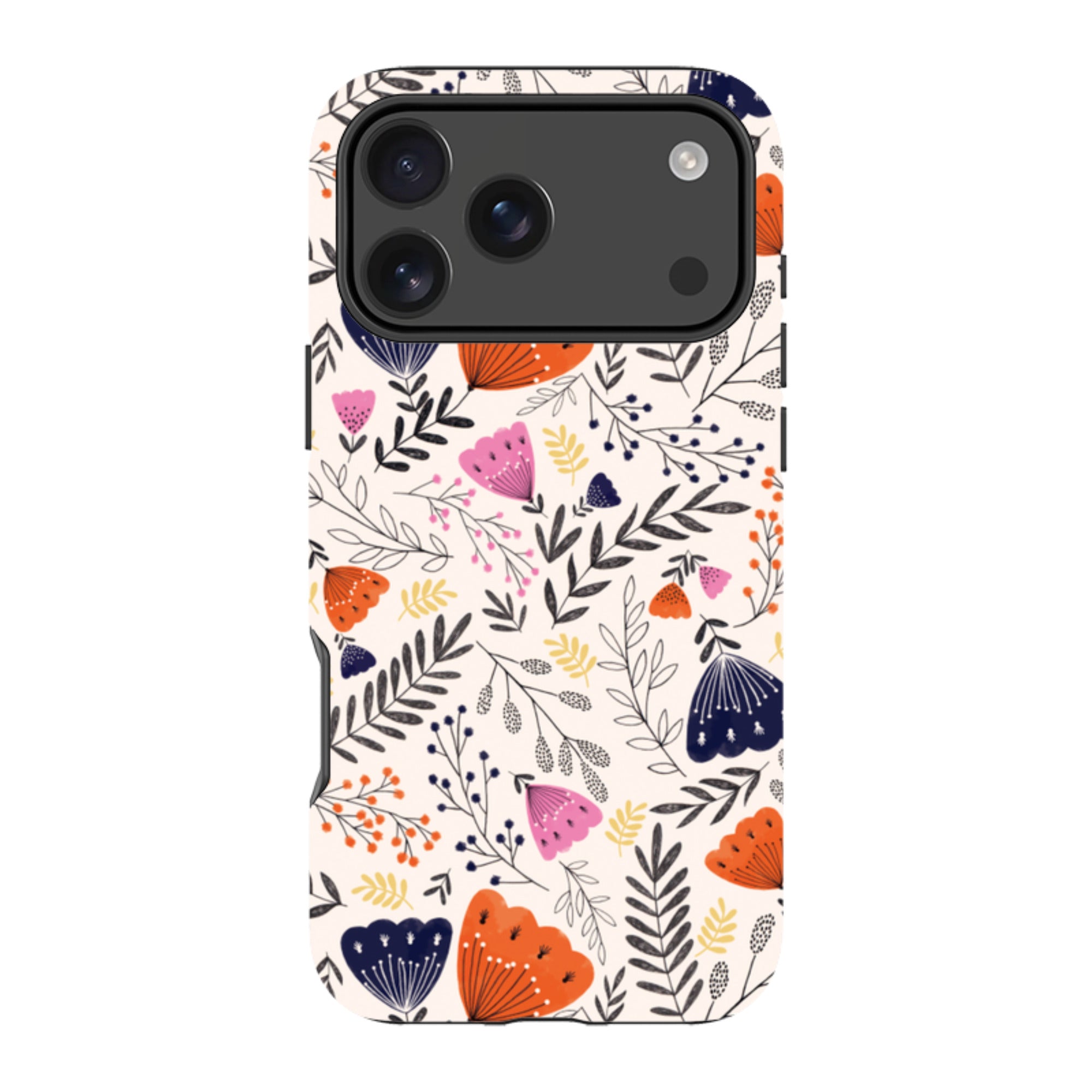 iPhone MagSafe Tough Case -  Pink Floral By Jade Mosinski