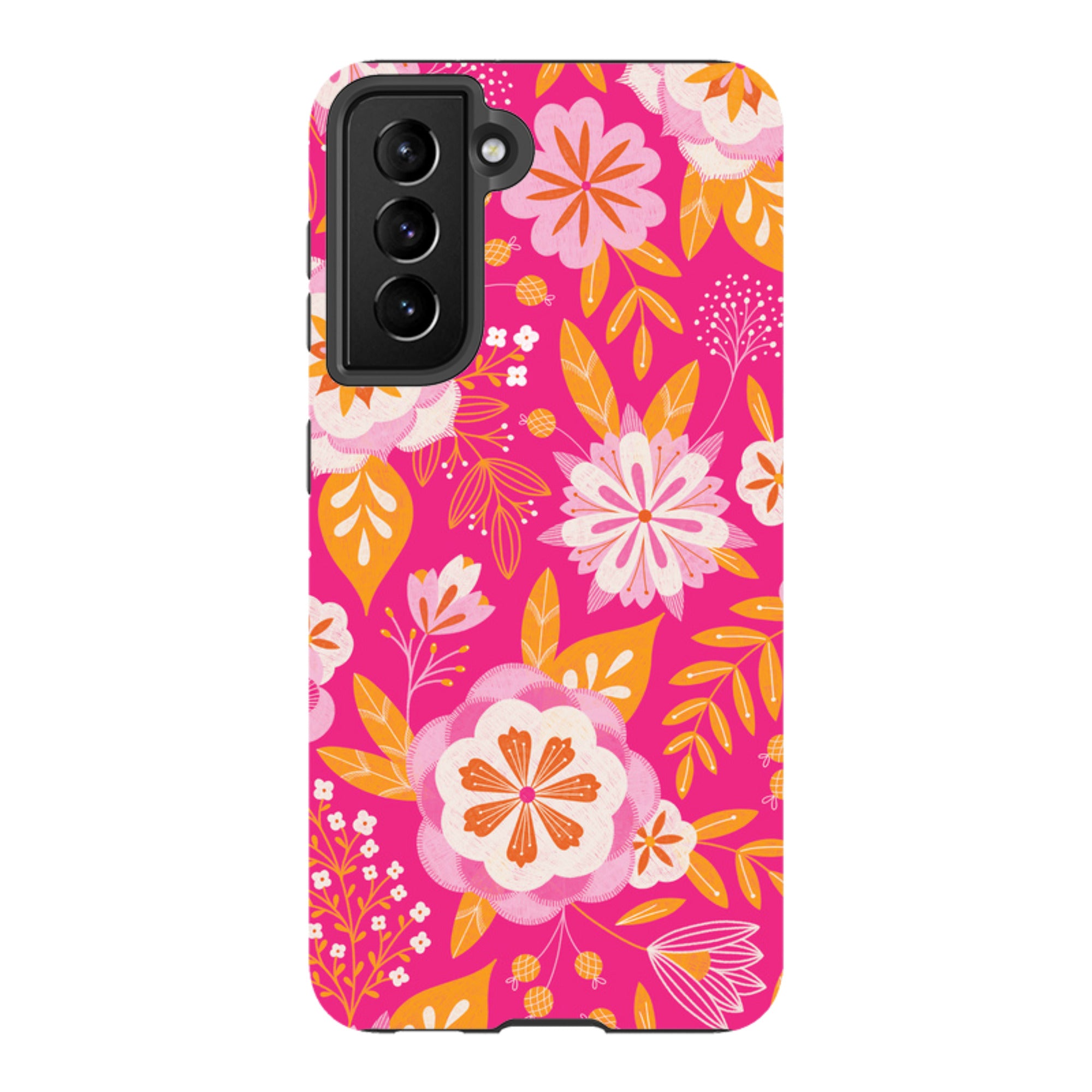Samsung Tough Case - Big Bold Blooms Pink By Jenny Zemanek