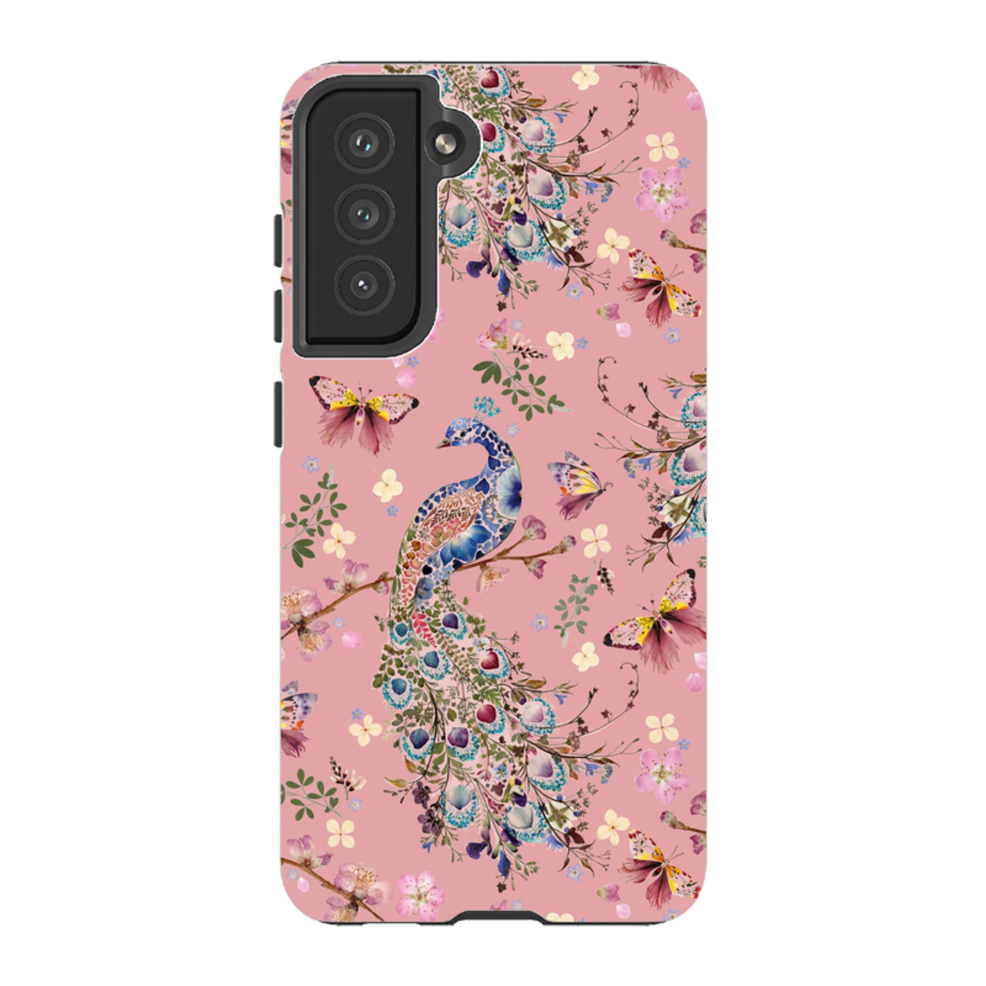 Samsung Tough Case - Peacock and Cherry Blossoms Lupine By Helen Ahpornsiri