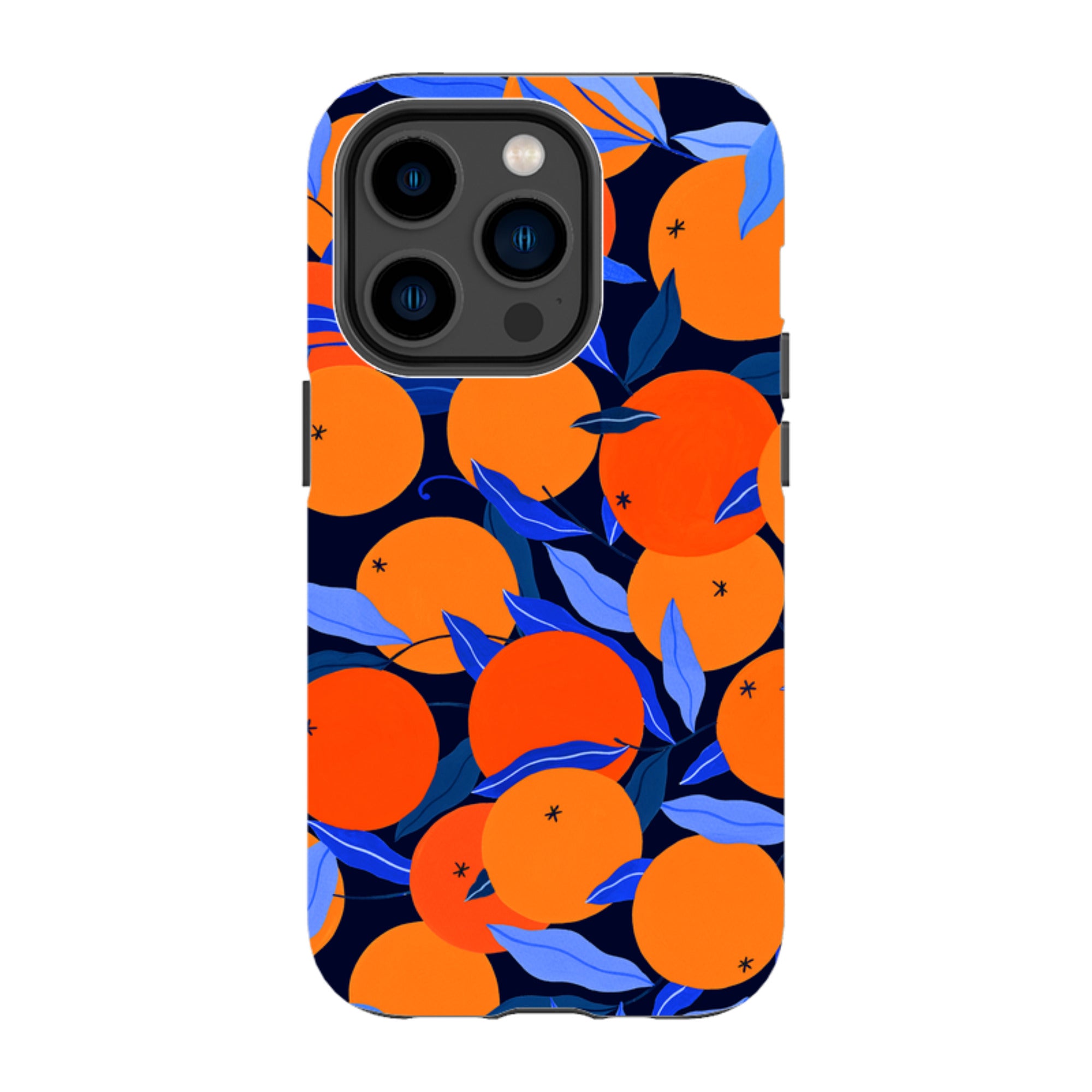 iPhone Tough Case - Arancello Navy Pattern By Madalina Andronic
