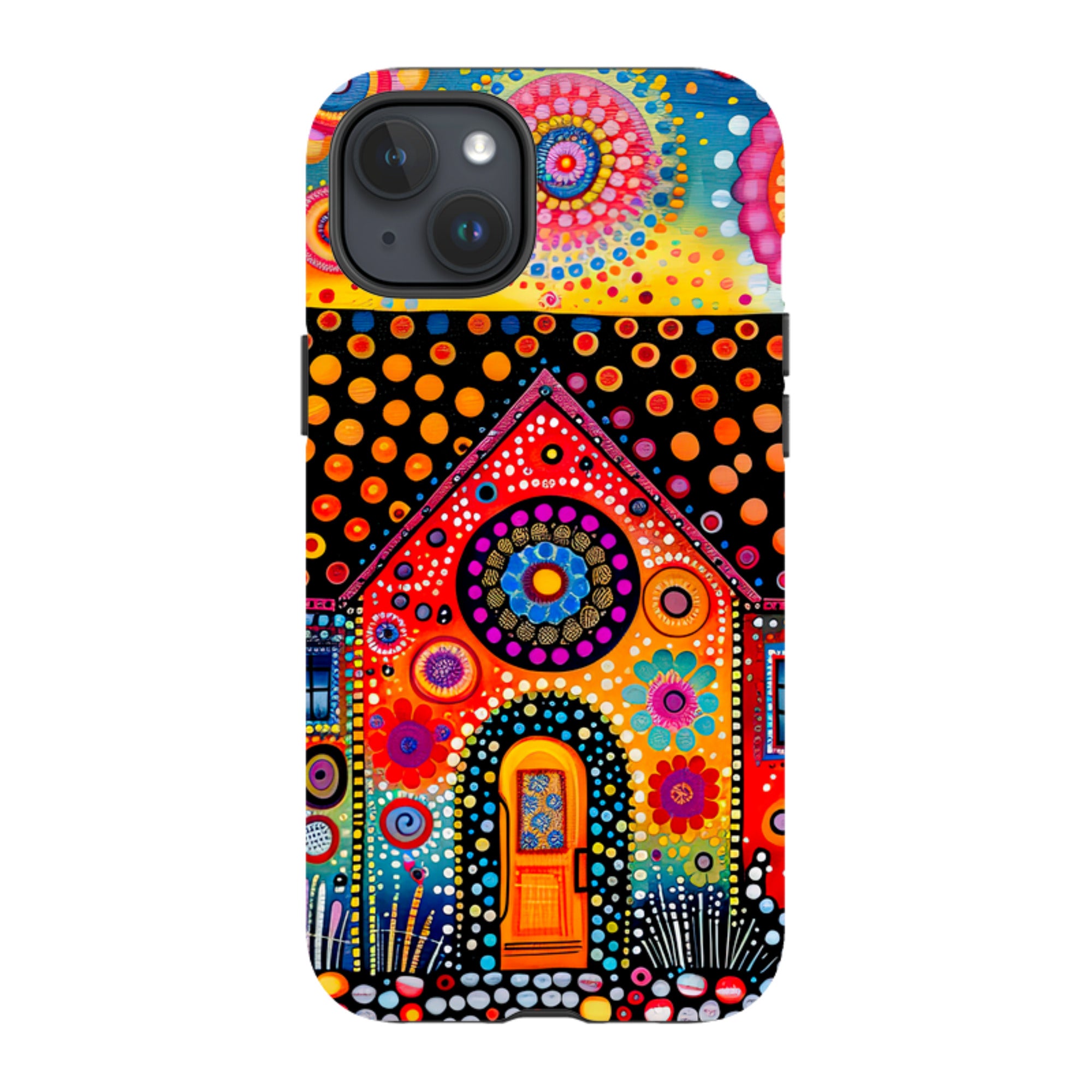 iPhone MagSafe Tough Case - Folk Art House IV