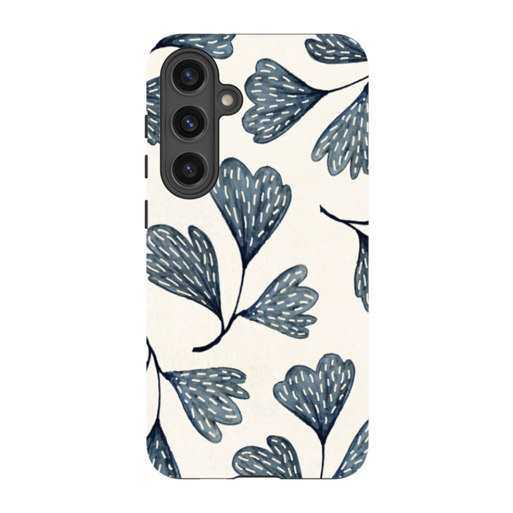 Samsung Tough Case - Indigo Leaves By Katherine Quinn