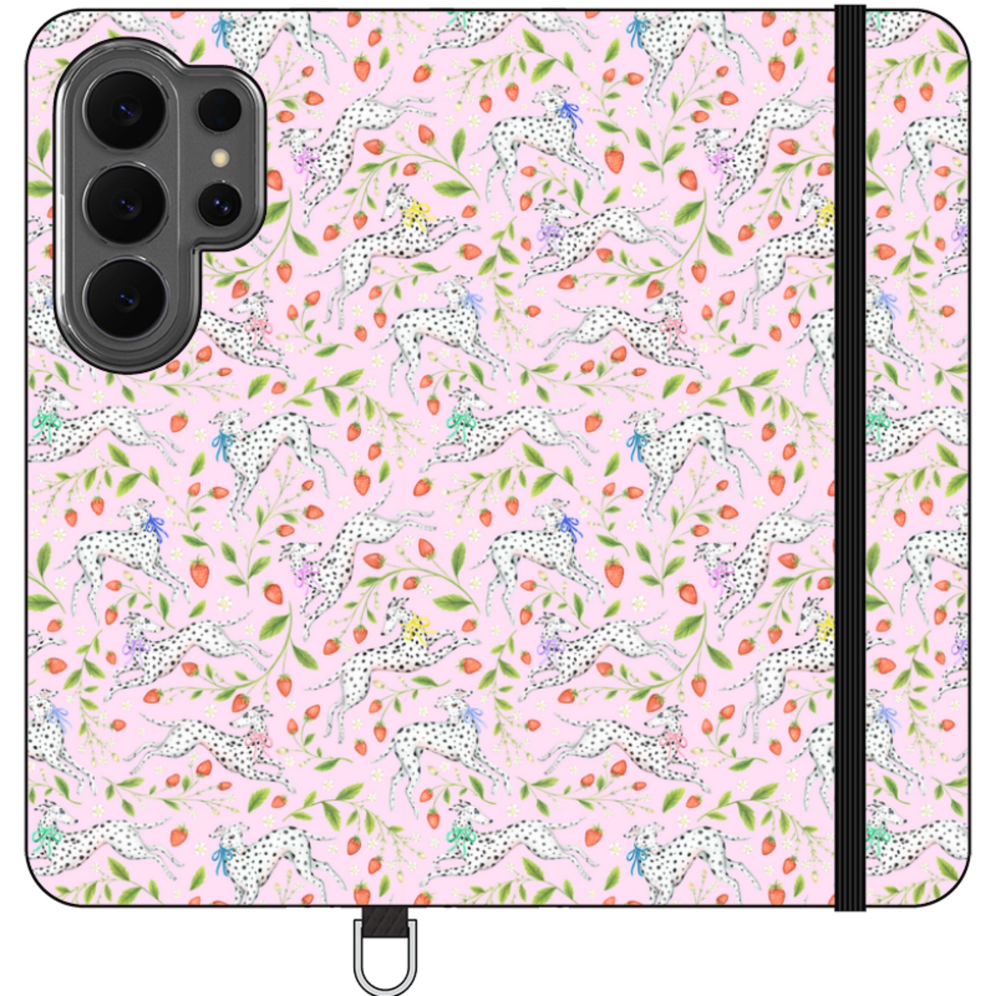 Spots and Strawbs Wallet Case By Catherine Rowe
