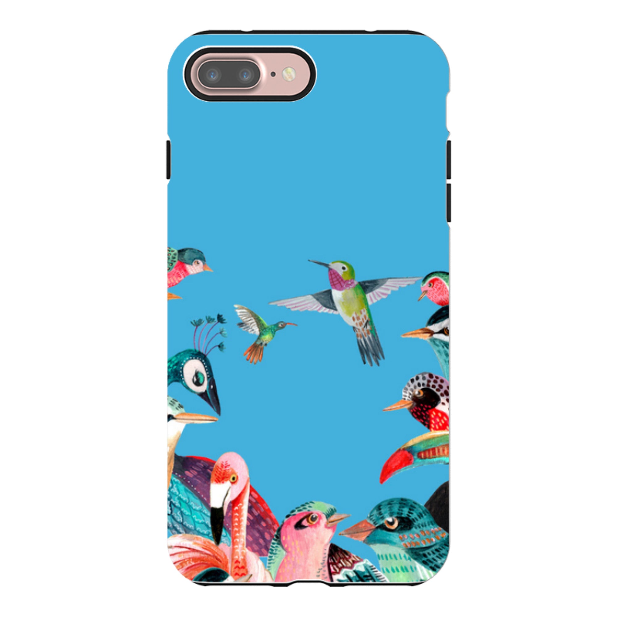 iPhone Tough Case - Blue Birds By Caroline Bonne Muller