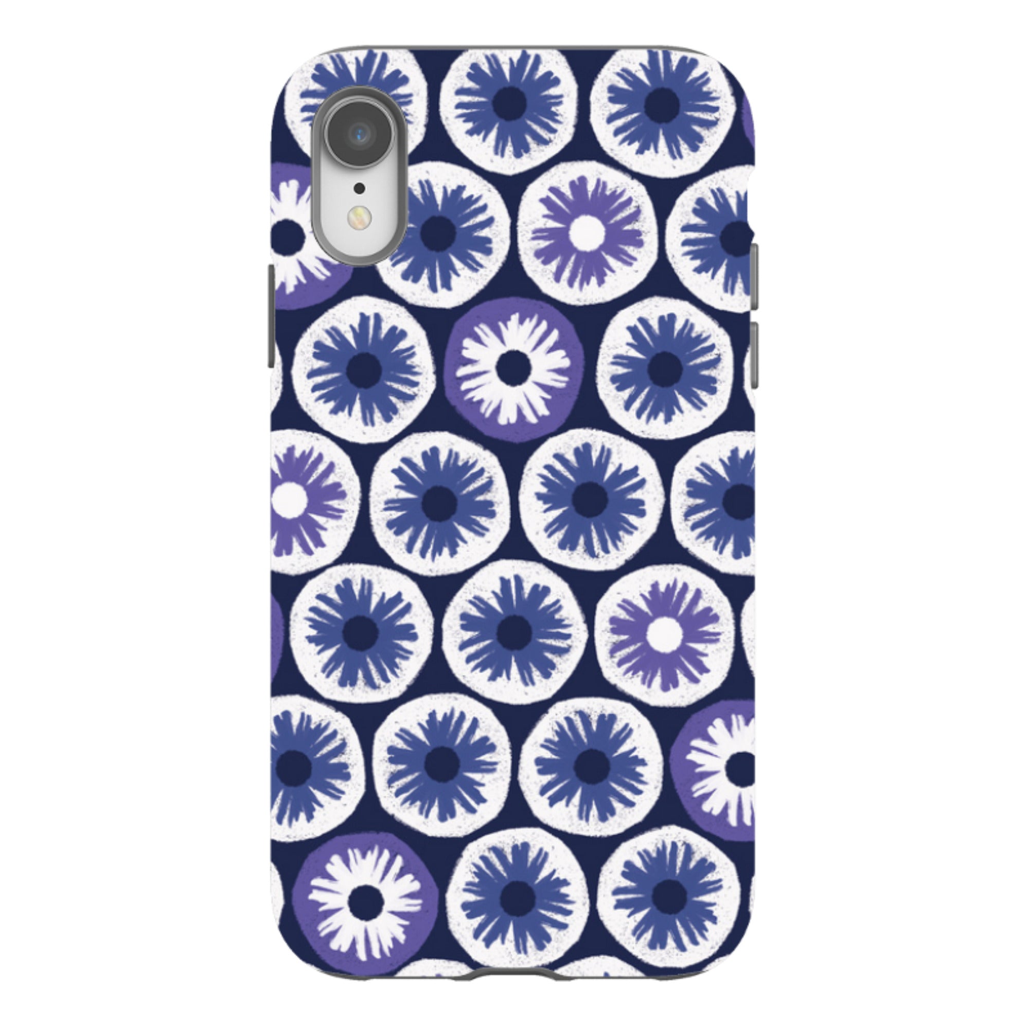 iPhone Tough Case - Penny Flowers Blue By Ali Brookes