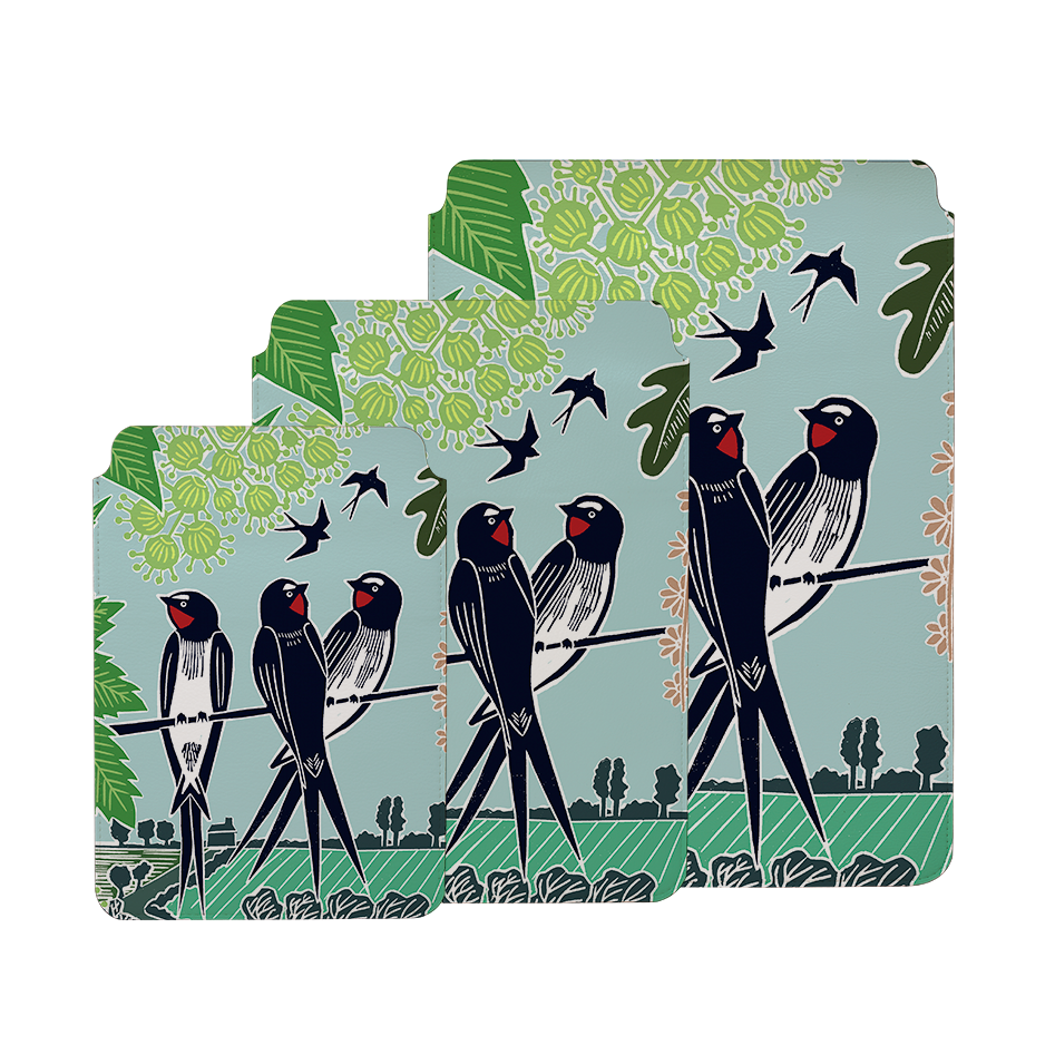 Swallows By Kate Heiss Laptop, Kindle & iPad Sleeve