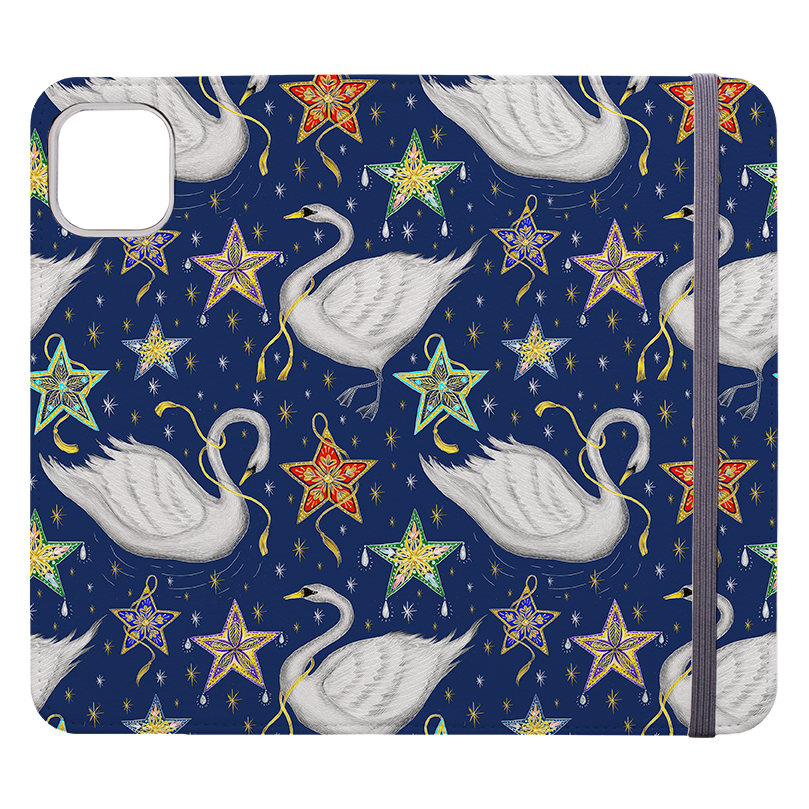 Swan Pattern By Catherine Rowe Wallet case