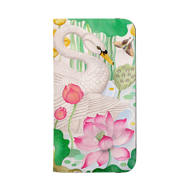 Swans Wallet Case By Bex Parkin