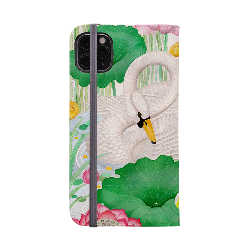 Swans Wallet Case By Bex Parkin