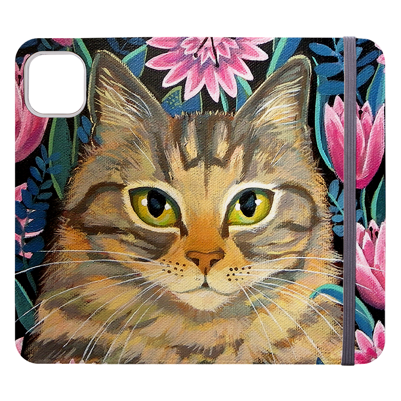 Handyhülle mit Tabby-Katze von Mary Stubberfield