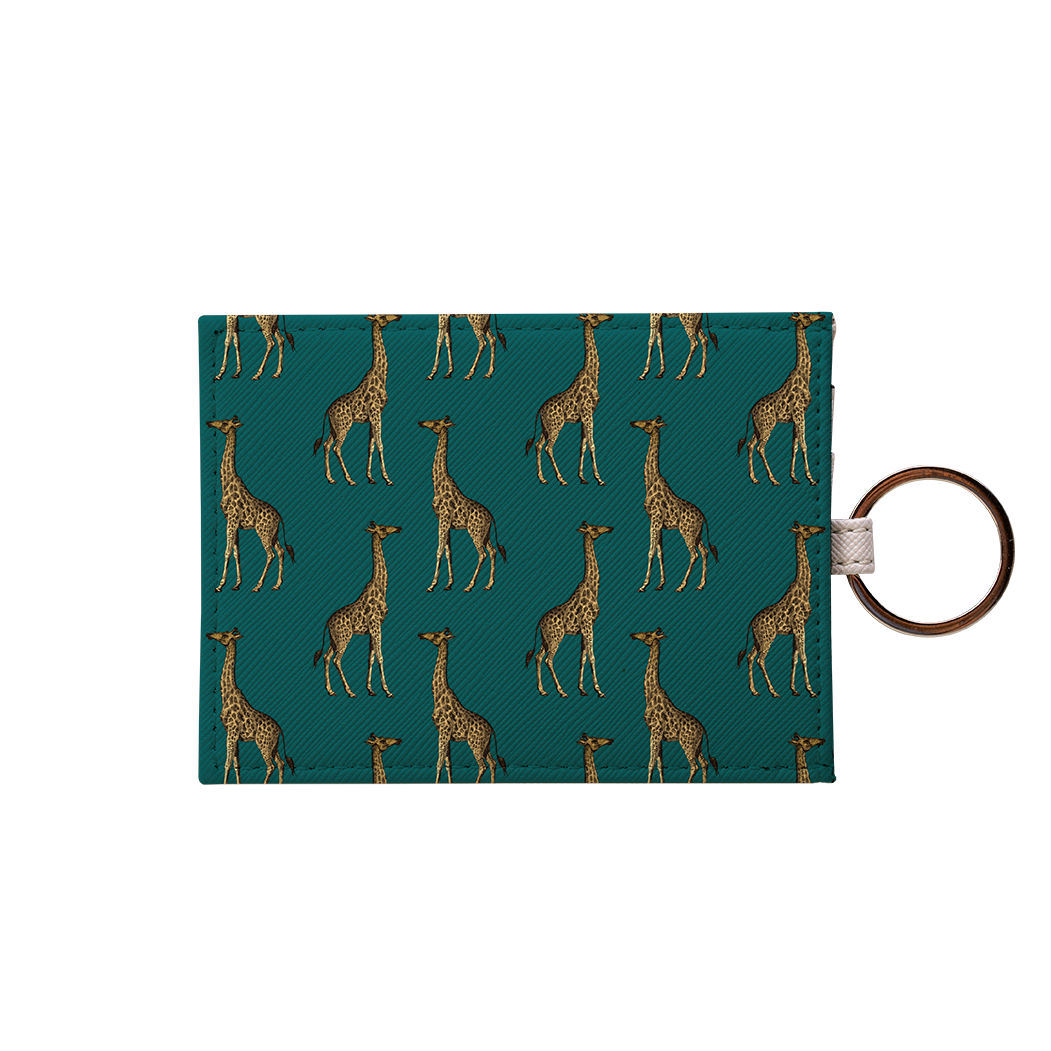 Teal Giraffe Card Holder