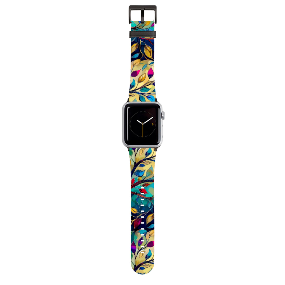 Teal Leaves Apple Watch Strap