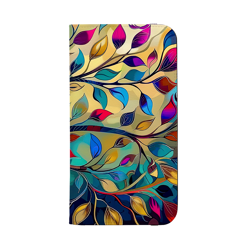 Teal Leaves Wallet Case