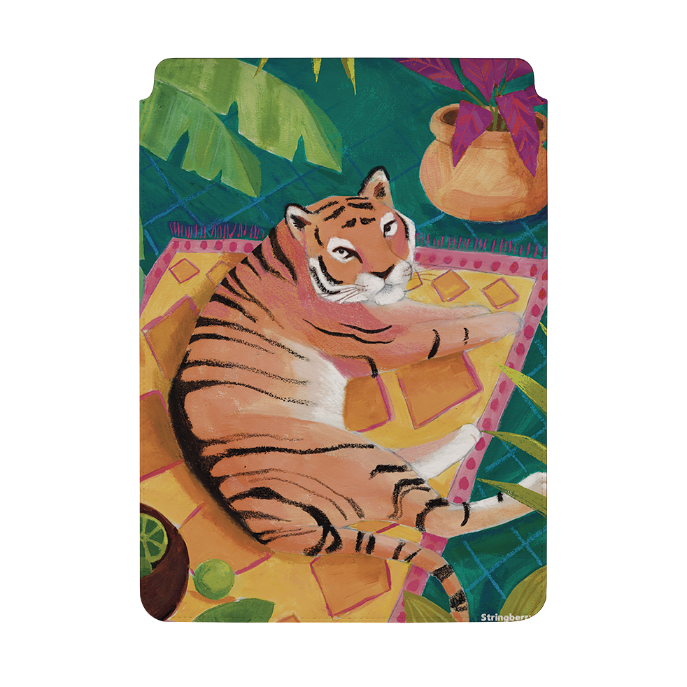 Tiger In Palms By Bex Parkin Laptop, Kindle & iPad Sleeve