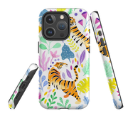 iPhone MagSafe Tough Case - Tigers and Flowers By Bex Parkin