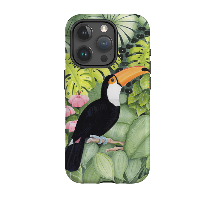 iPhone Tough Case - Toucan In Leaves By Bex Parkin