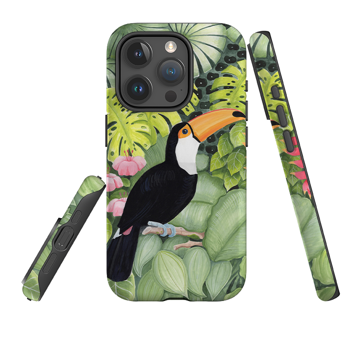 iPhone Tough Case - Toucan In Leaves By Bex Parkin