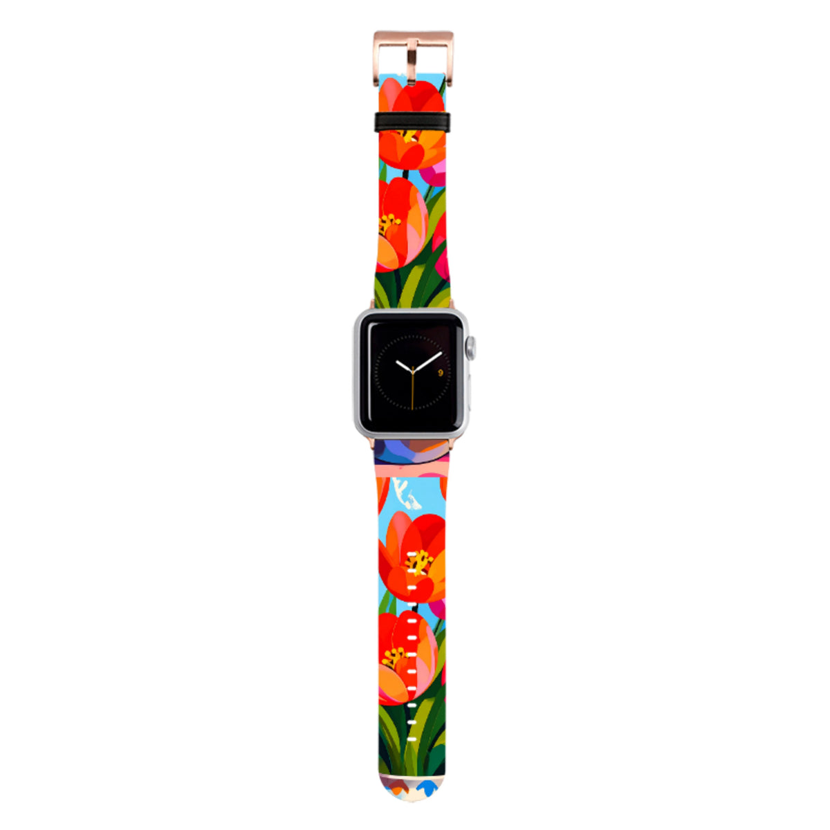 Tulpen-Topf Blumenmuster Apple Watch Armband