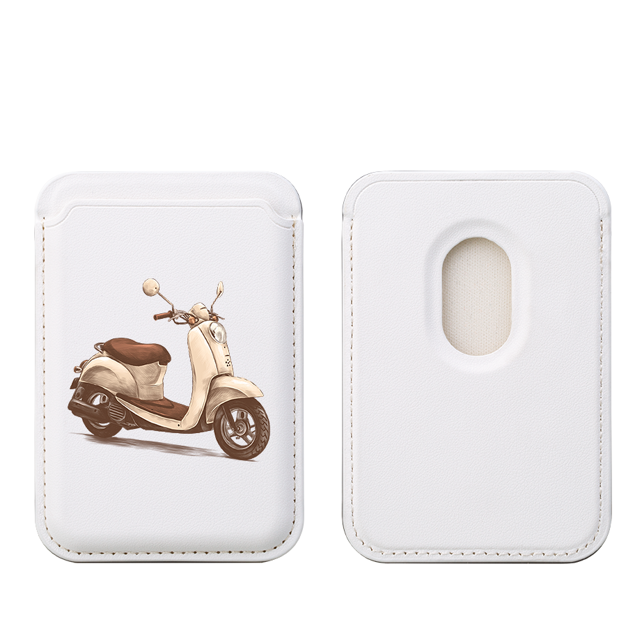 Vespa MagSafe Wallet- White