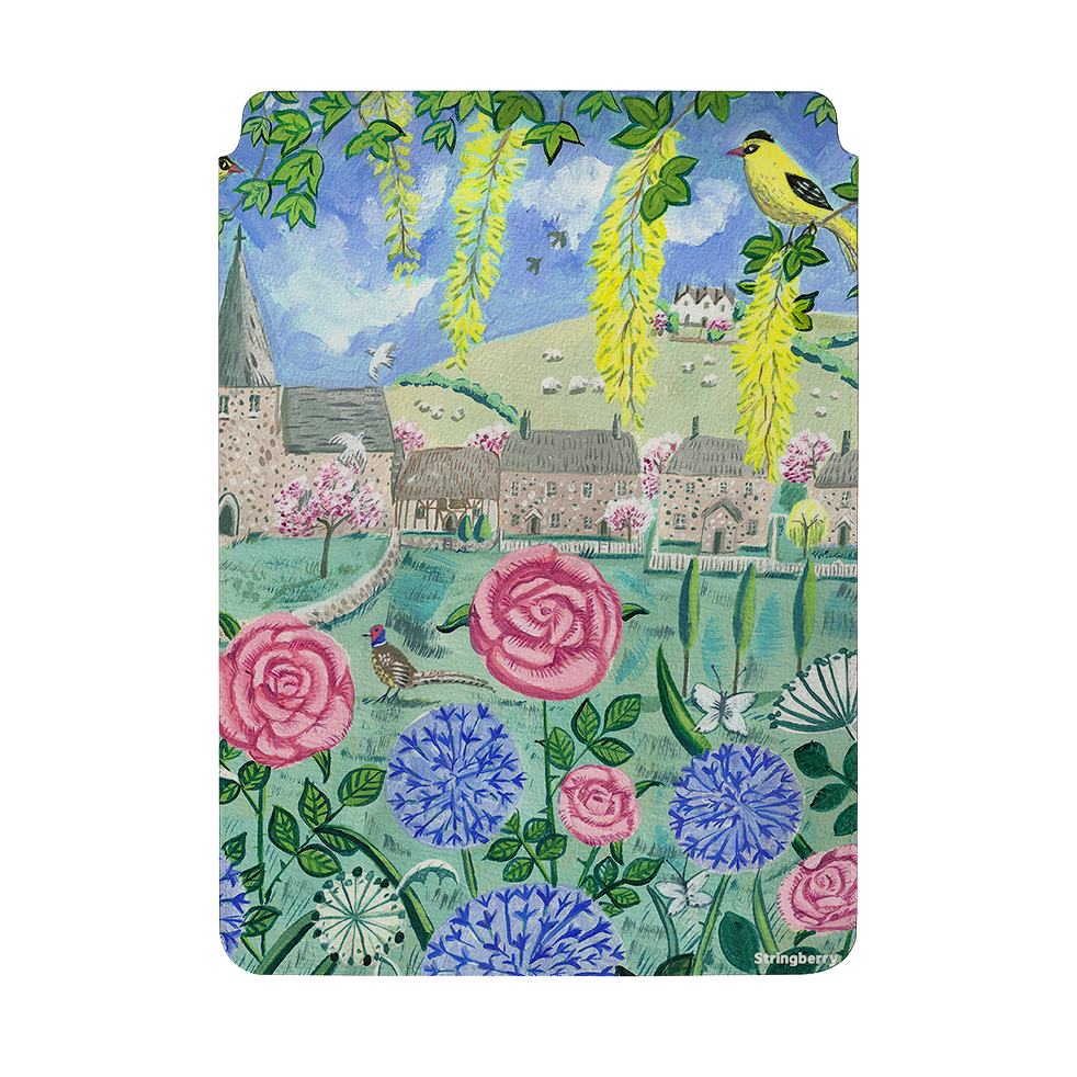 Village Floral By Mary Stubberfield Laptop-, Kindle- & iPad-Hülle