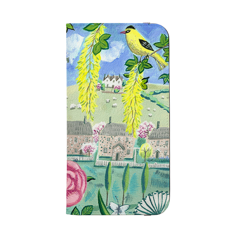 Village Floral Wallet Case By Mary Stubberfield