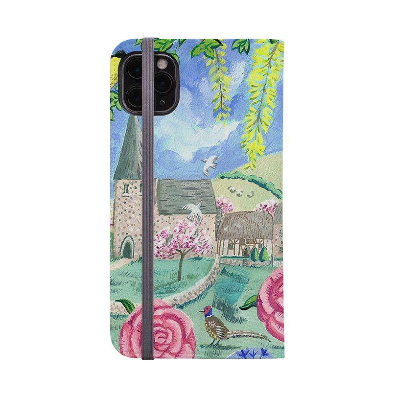 Village Floral Wallet Case By Mary Stubberfield