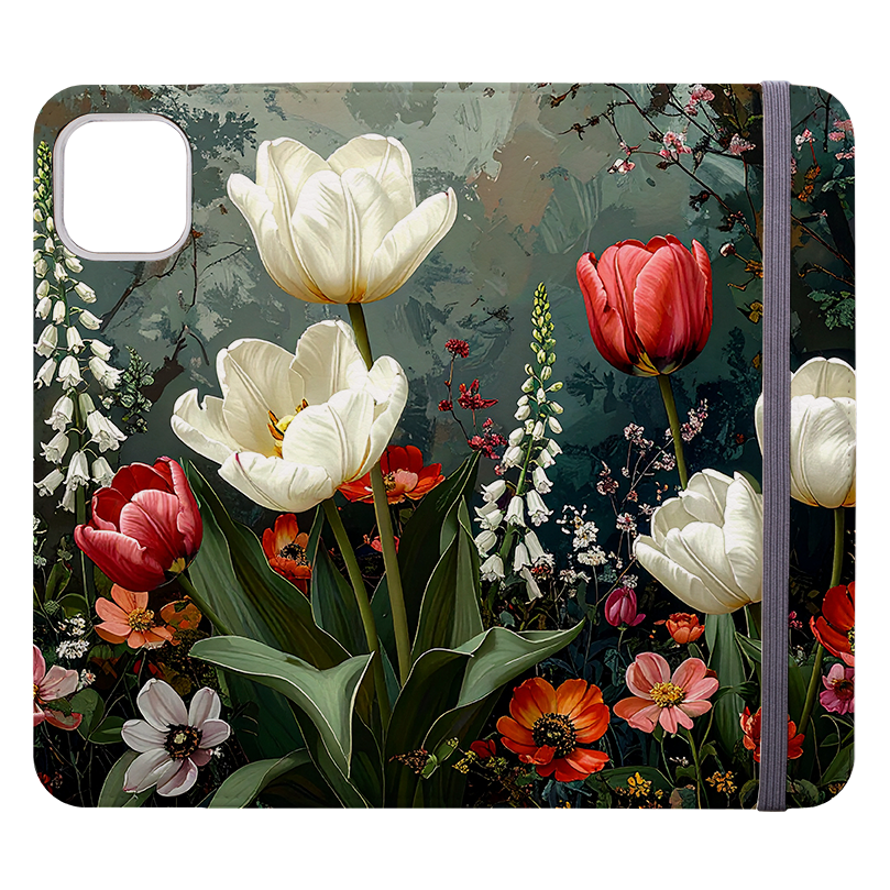 Vyne White Tulips Wallet Case
