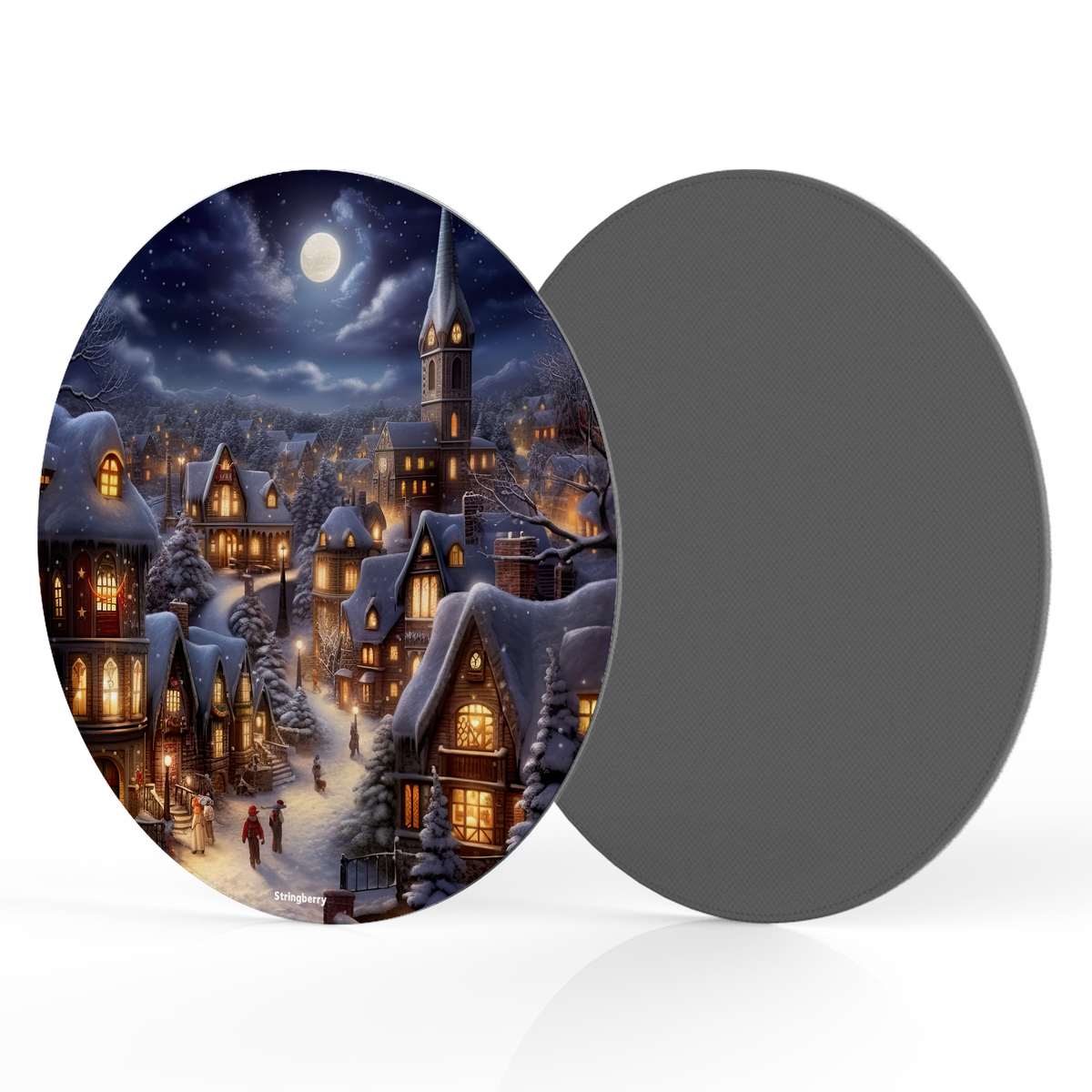 Waiting For Xmas Vegan Leather Mouse Mat
