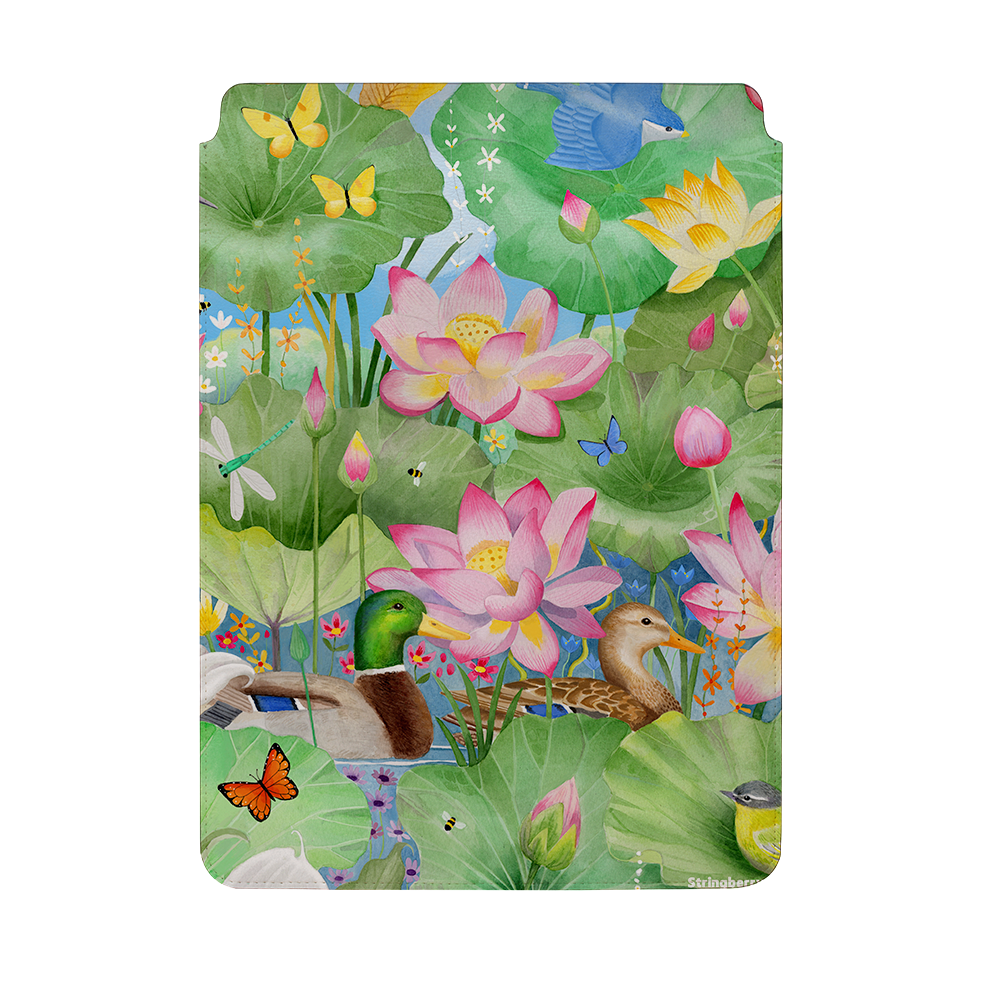 Waterlily Pond By Bex Parkin Laptop, Kindle & iPad Sleeve