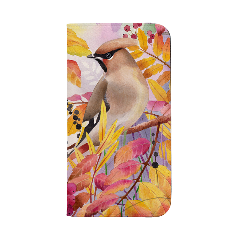 Waxwings Wallet Case By Bex Parkin