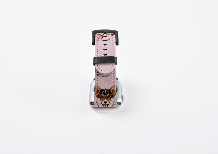 Welsh Corgi New Pink Apple Watch Strap