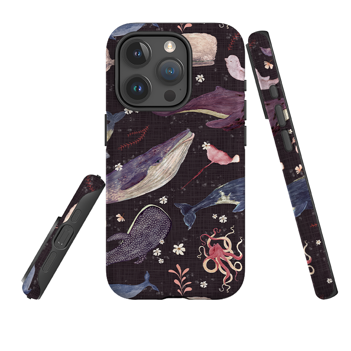 iPhone Tough Case - Whale Song Grape By Katherine Quinn