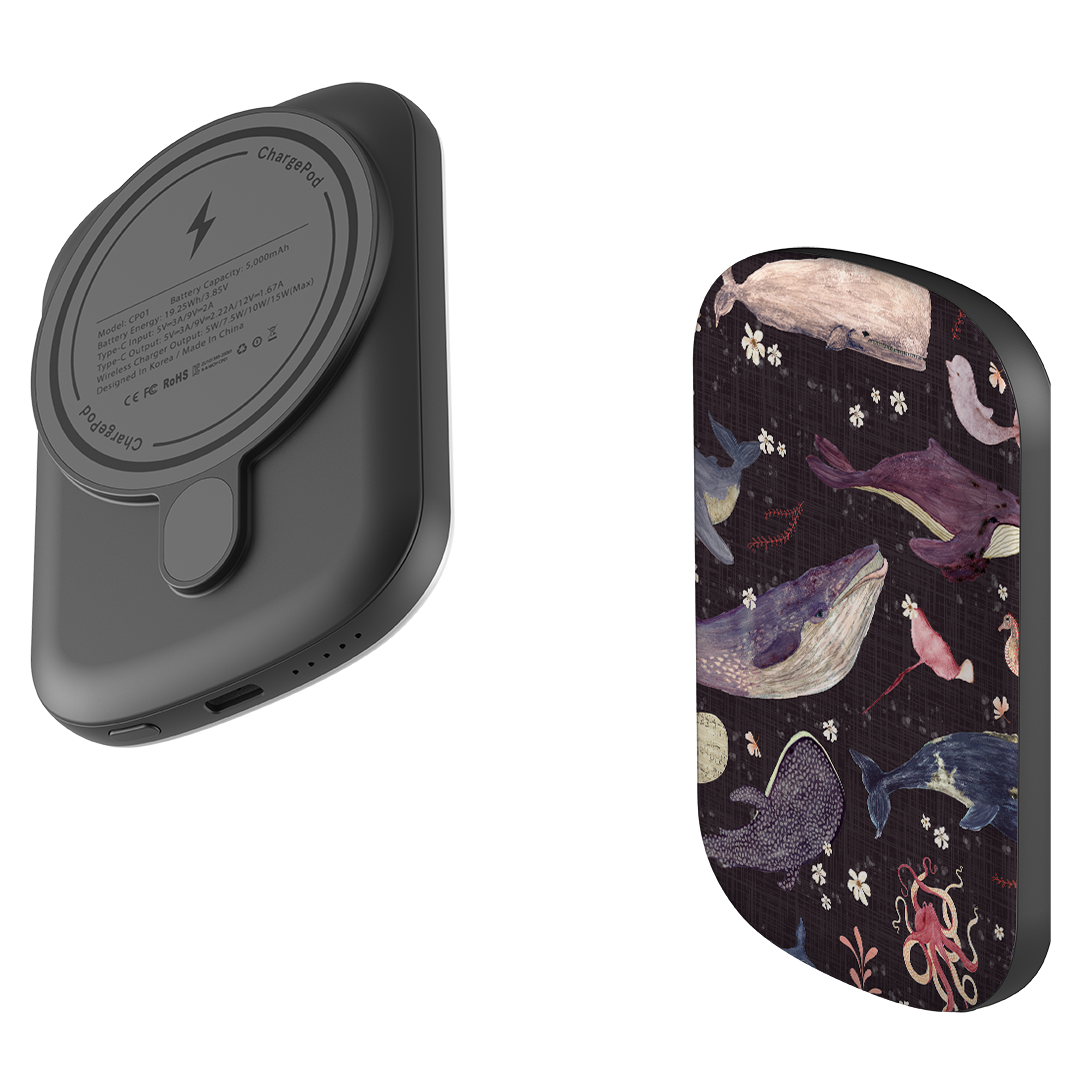 MagSafe Power Bank - Whale Song Grape By Katherine Quinn