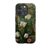 iPhone Tough Case - Green Vyne White Tulips