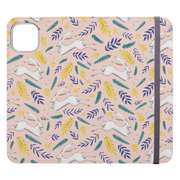 White Hare Pattern By Catherine Rowe Wallet case