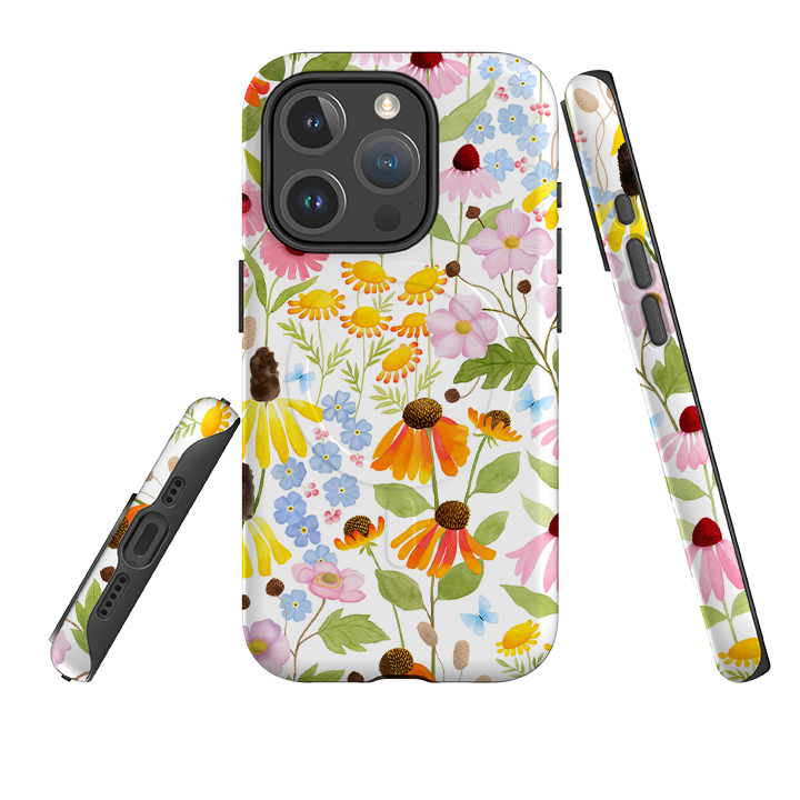 iPhone MagSafe Tough Case - Wildflower Pattern By Bex Parkin