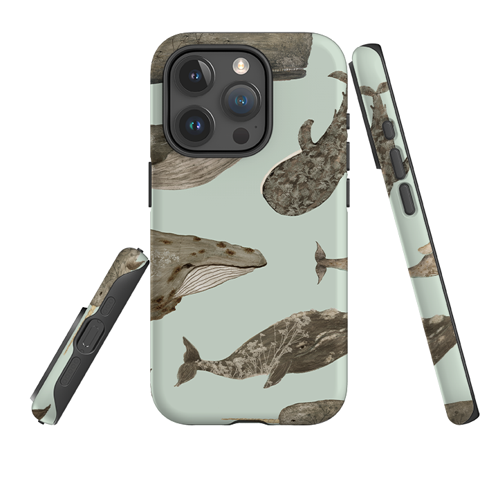 iPhone Tough Case - Wild Flower Whales By Katherine Quinn